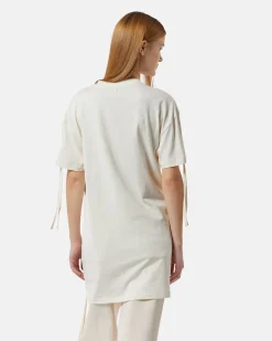 Asymmetrical t-shirt with adjustable curls