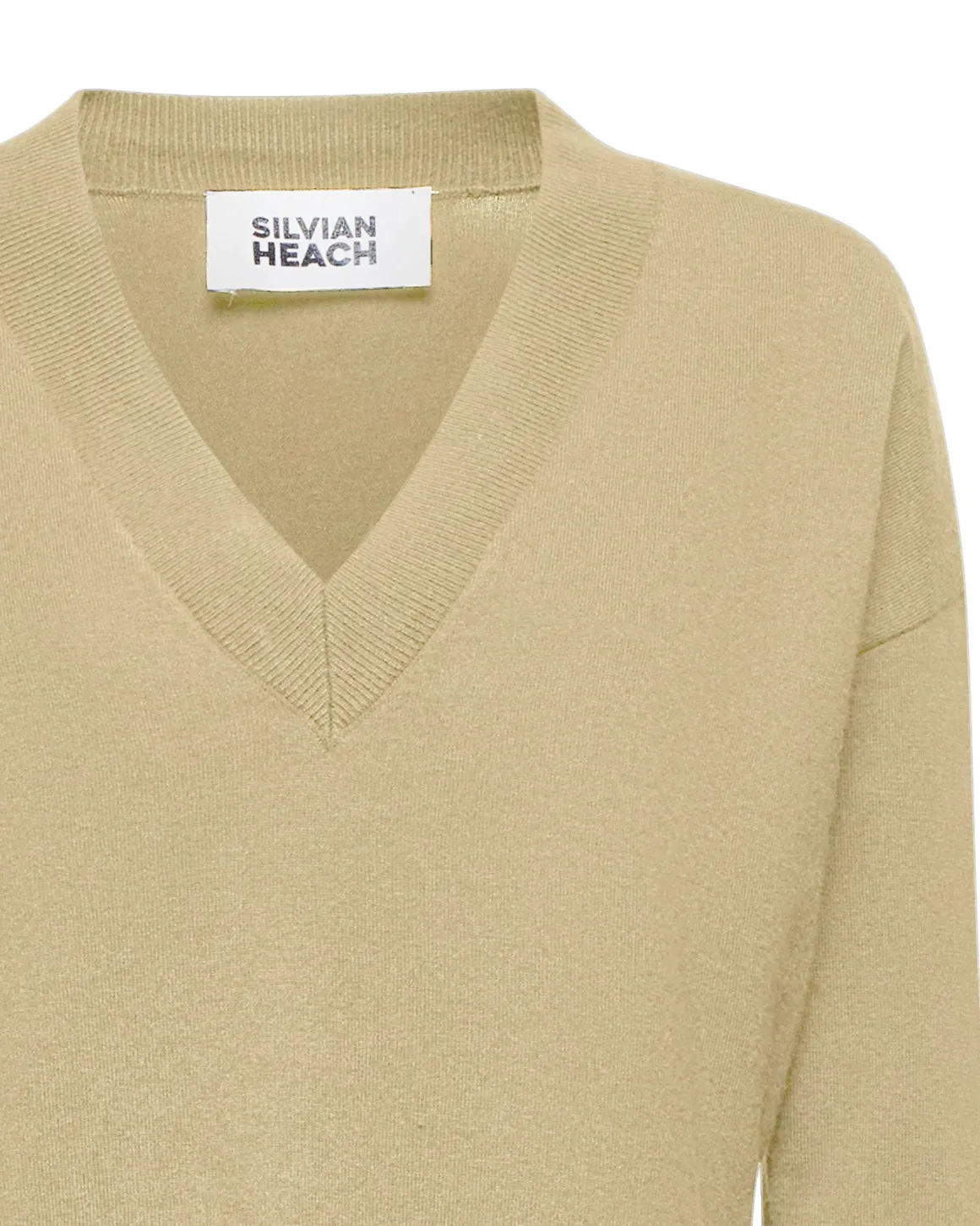 Asymmetrical V-neck sweater
