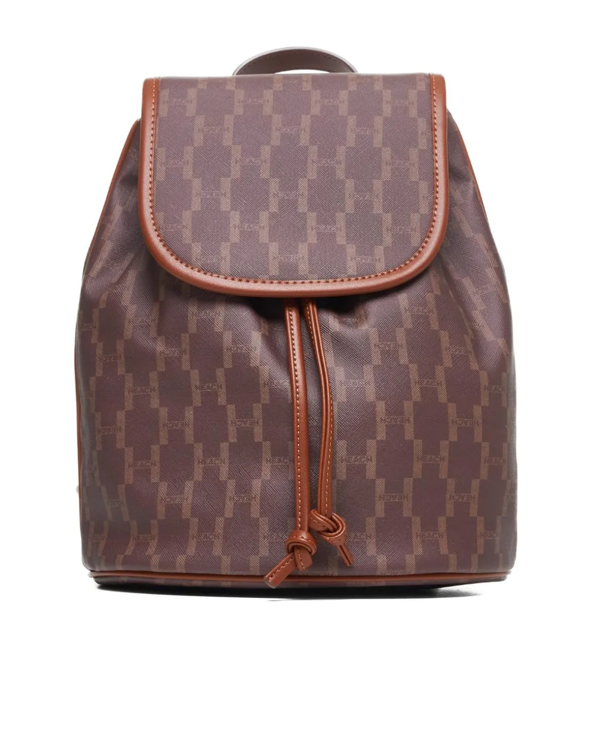 Backpack with drawstring and front flap