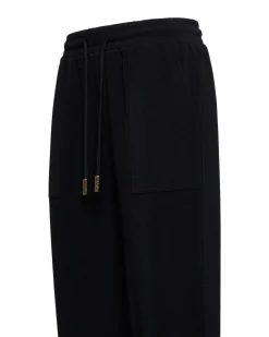 Black drawstring joggers