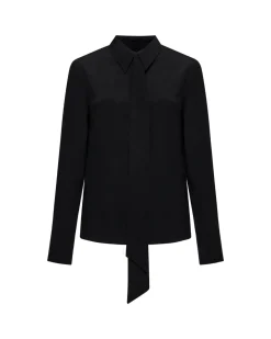 Black shirt with front tie