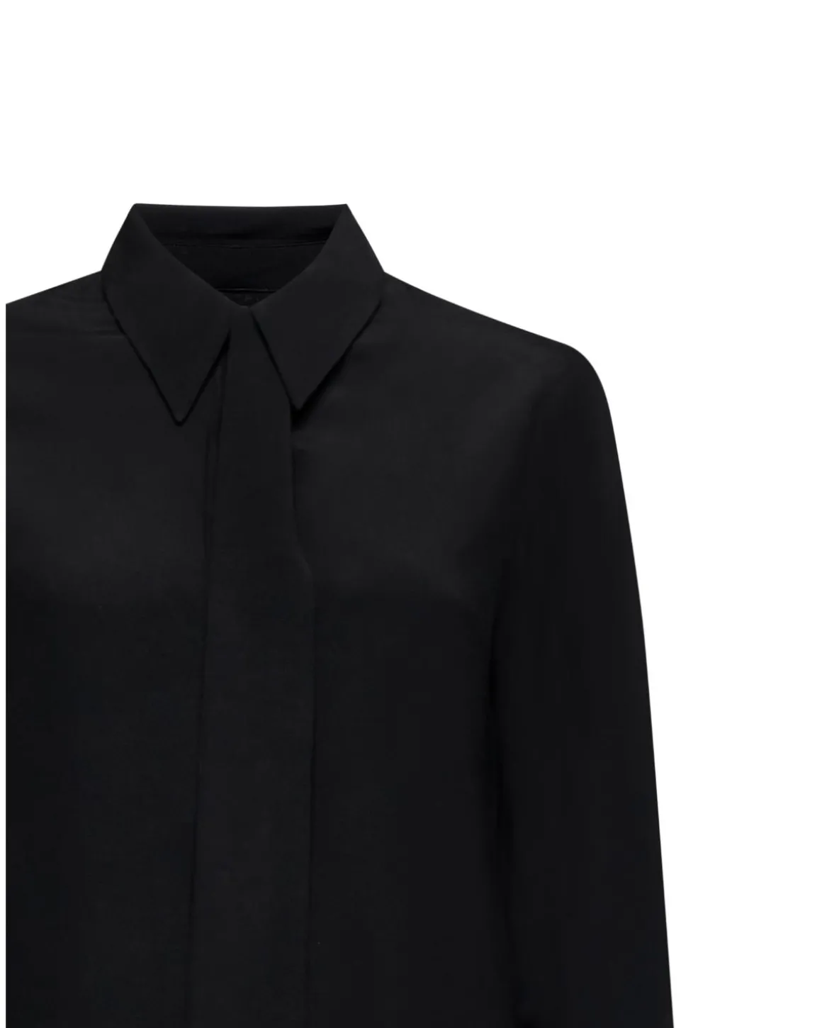 Black shirt with front tie
