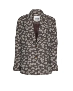 Blazer with All-Over graphic pattern