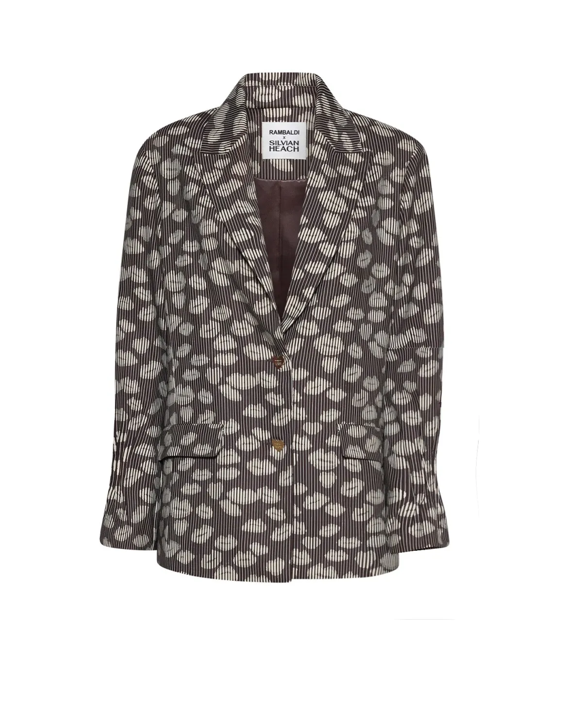 Blazer with All-Over graphic pattern