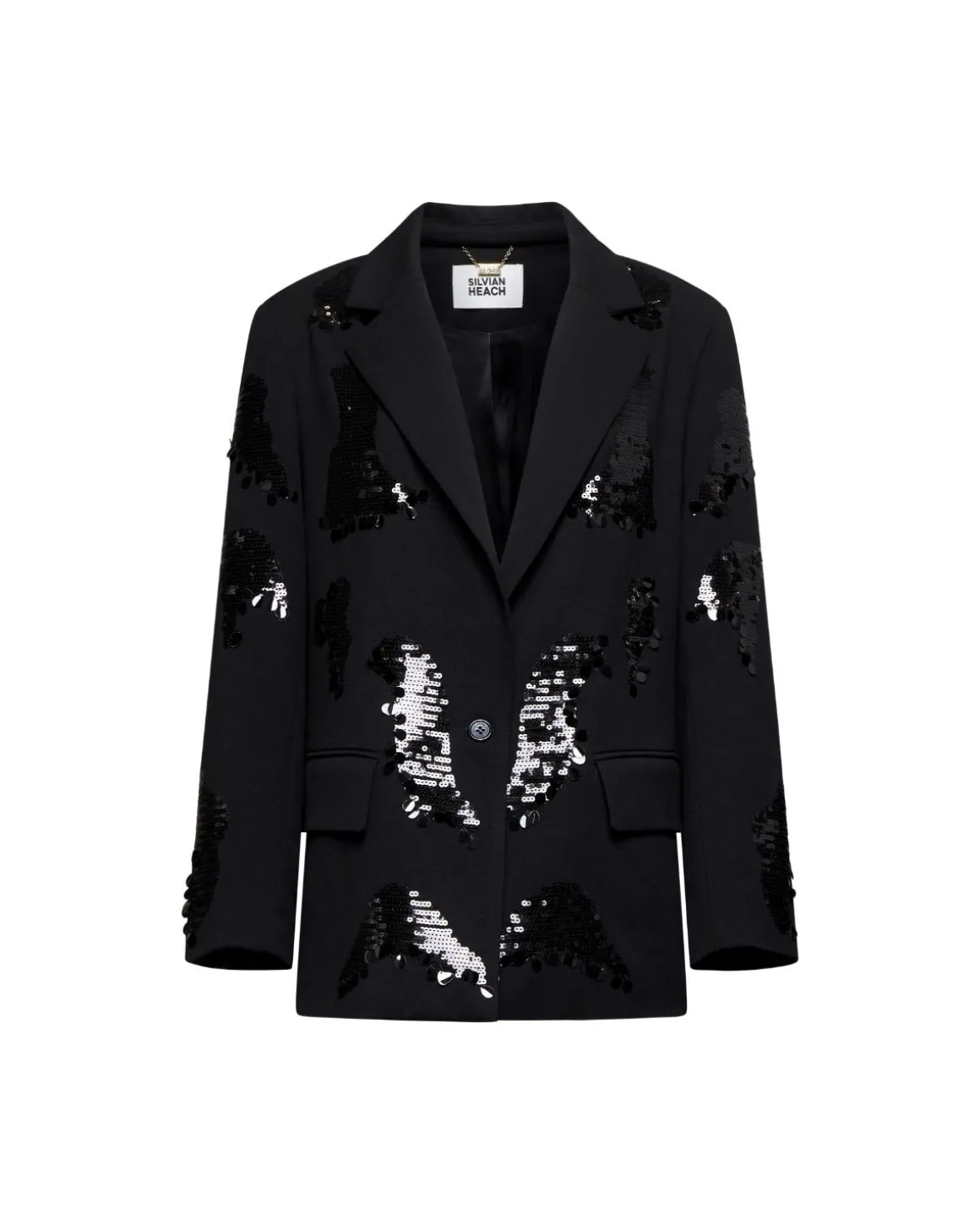 Blazer with contrasting applications