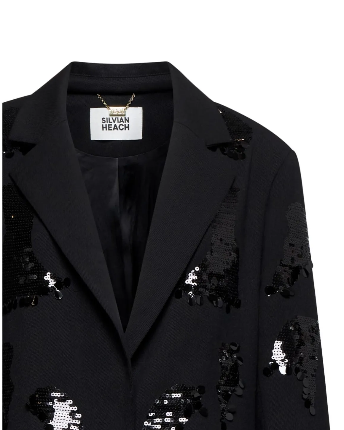 Blazer with contrasting applications