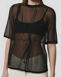 Blouse with Floral Application