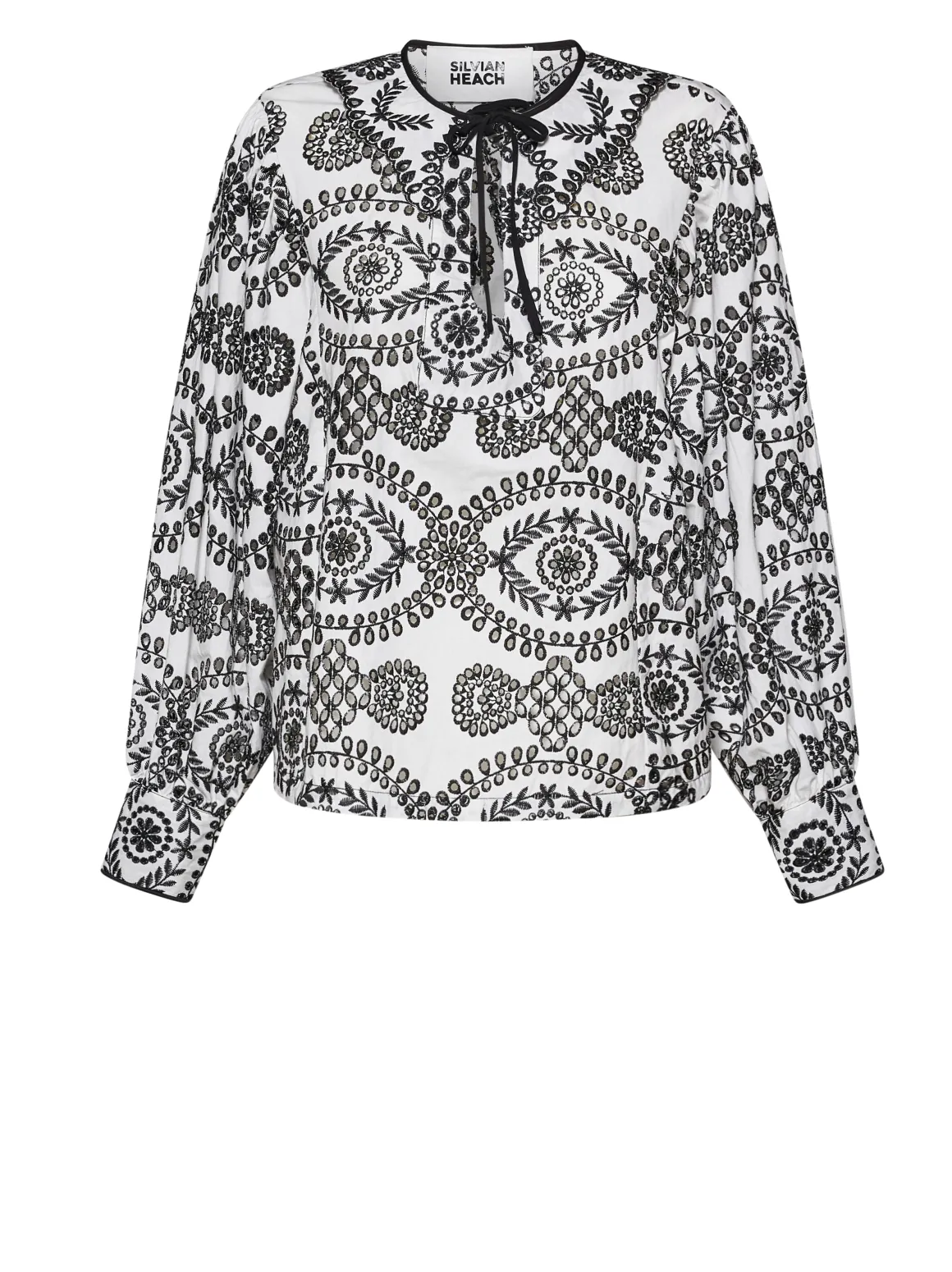 Blouse with ornamental motif and refined design