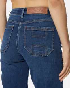 Blue jeans with straight cut
