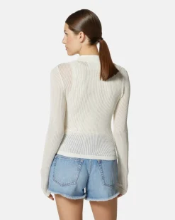 Cardigan in shirt with collar