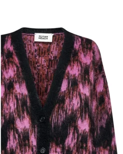 Cardigan with contrasting shaded effect