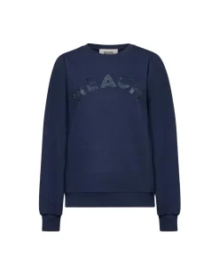 Crewneck sweatshirt with embossed logo