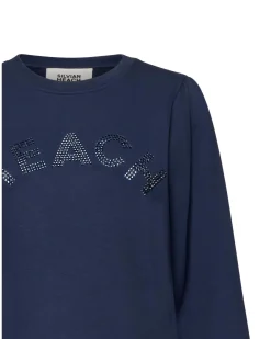 Crewneck sweatshirt with embossed logo