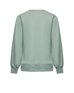 Crewneck sweatshirt with embossed logo