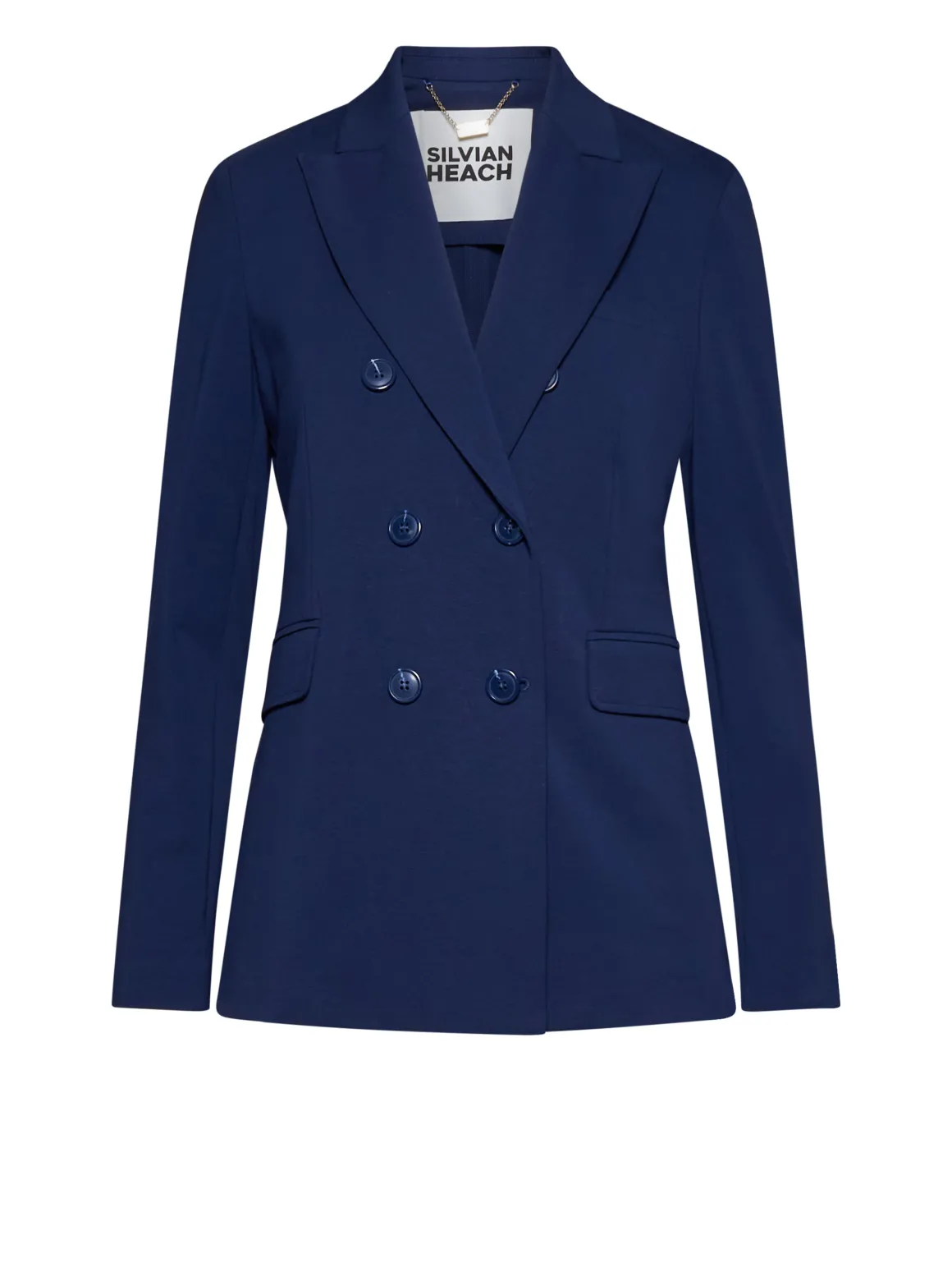 Double-breasted jacket with classic lapels and refined details