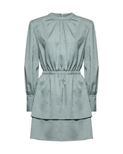 Dress with gathered waist