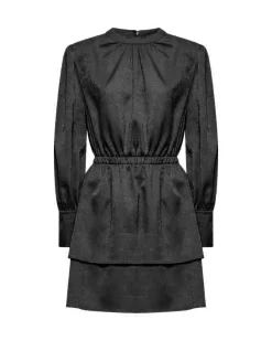 Dress with gathered waist