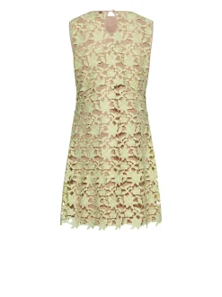Dress with openwork floral motif and essential design