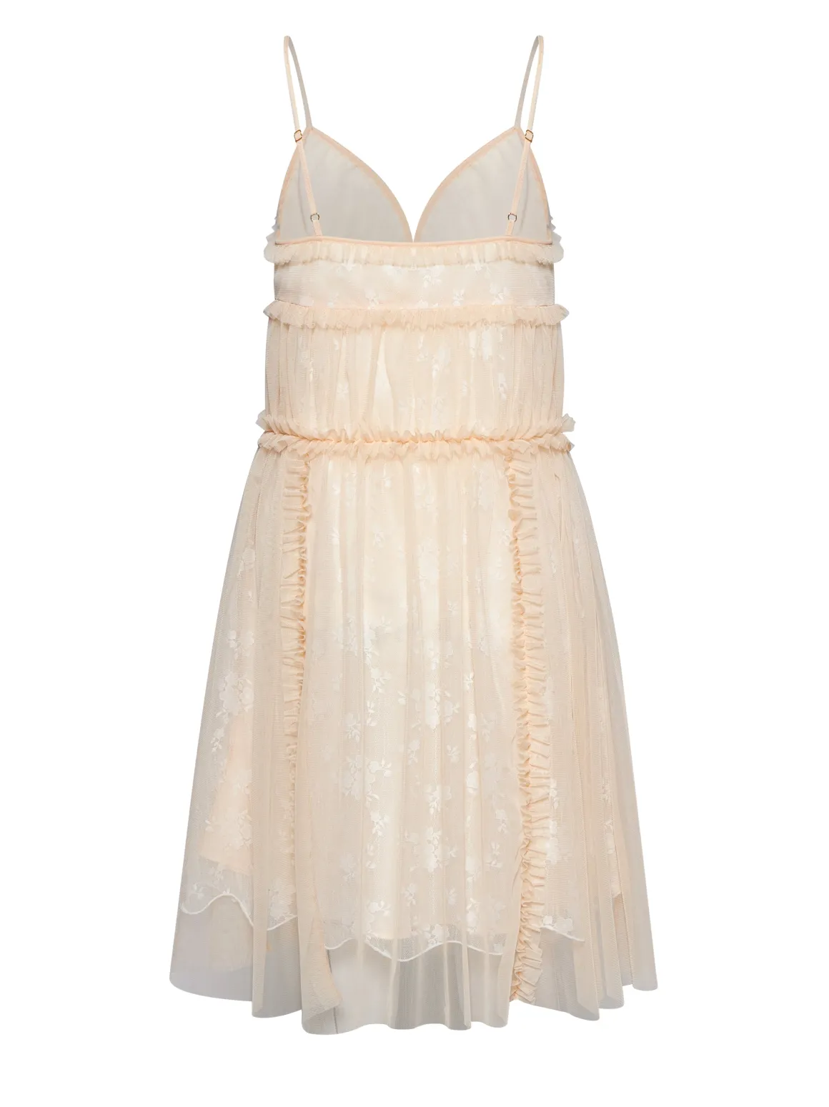 Dress with thin straps and decorative details