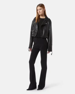 Eco -leather biker jacket