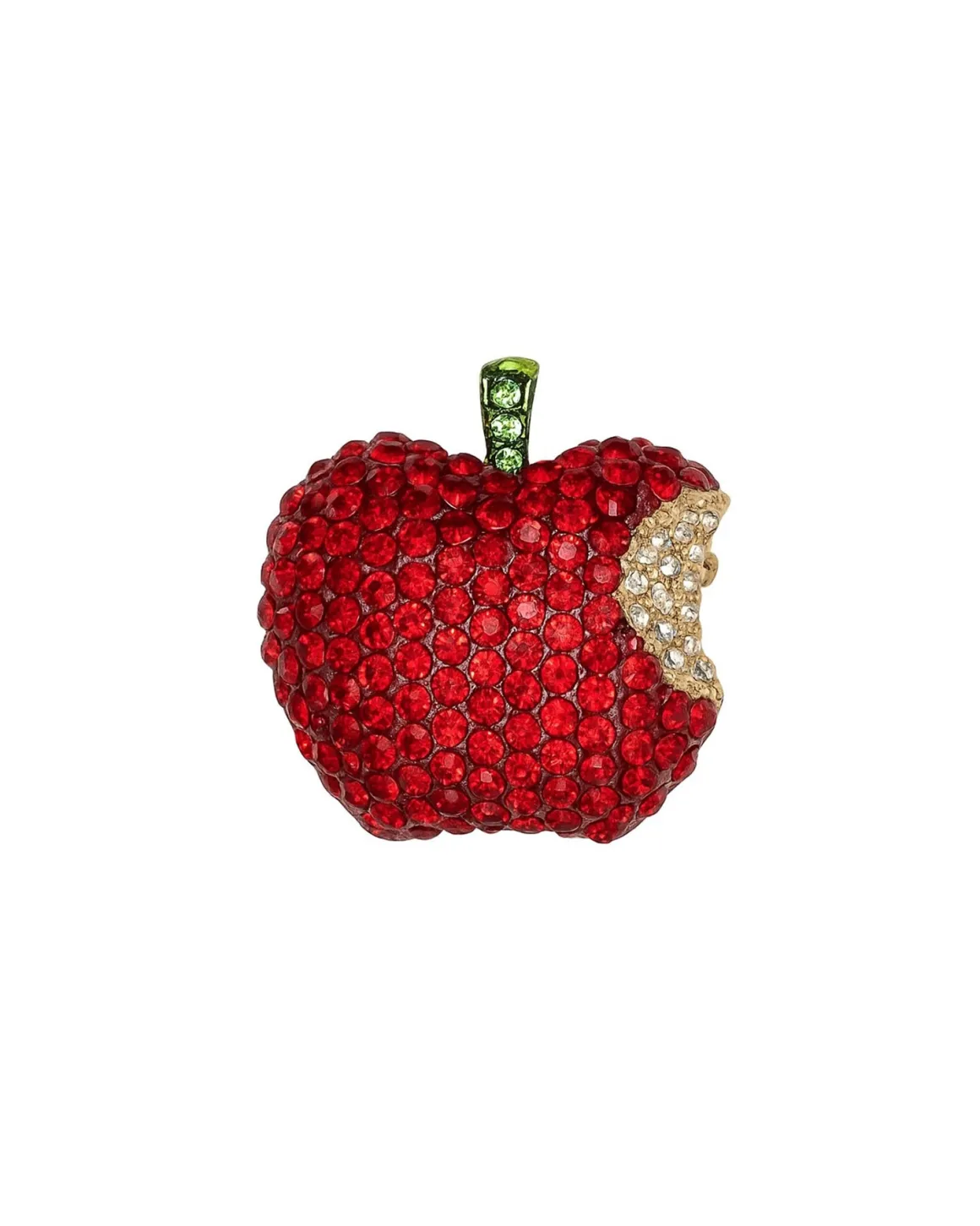 Figurative brooch with iconic design and luminous details