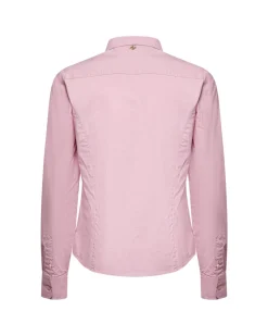 Fitted shirt with pointed collar