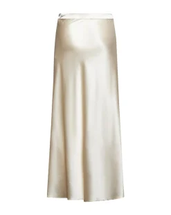 Flowing satin-effect skirt