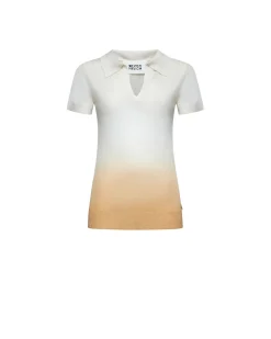 Gradient T-shirt with neck detail