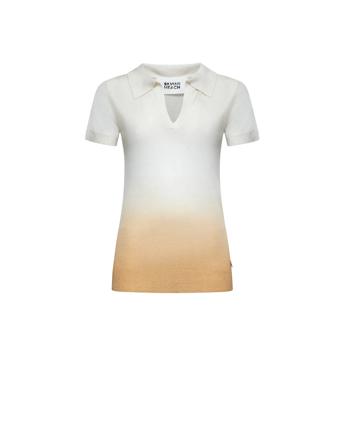 Gradient T-shirt with neck detail