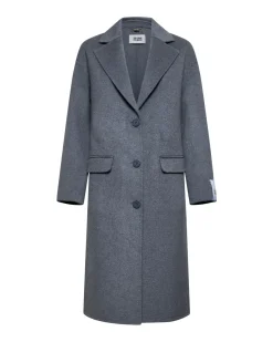 Grey single-breasted coat