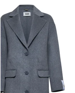 Grey single-breasted coat