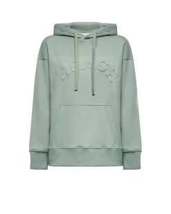 Hoodie with embossed logo