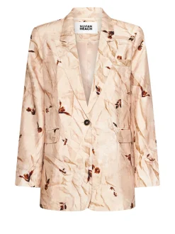 Jacket with Classic Lapels and Decorative Pattern