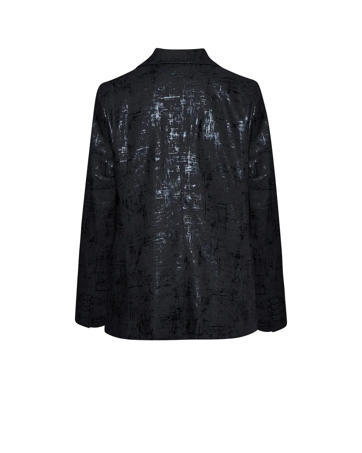 Jacket with Classic Lapels and Decorated Surface
