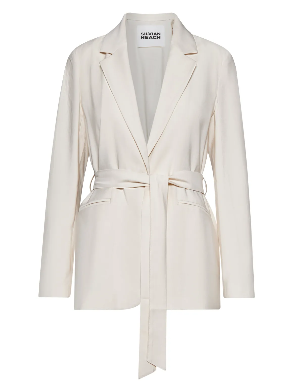 Jacket with Classic Lapels and Matching Belt