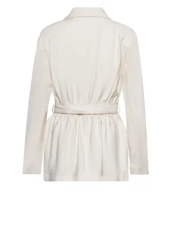 Jacket with Classic Lapels and Matching Belt