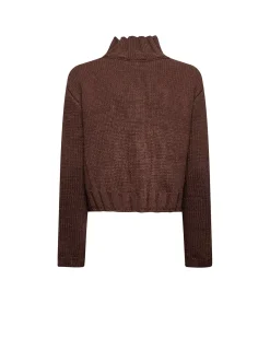 Knitted sweater with woven workmanship