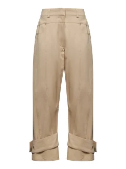 Large leg cropped trousers