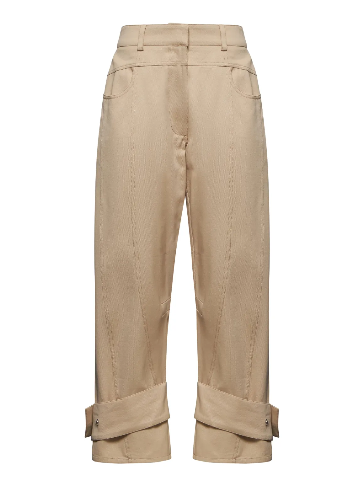 Large leg cropped trousers
