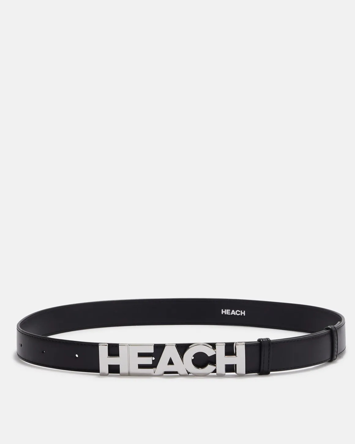 Leather belt with maxi logo