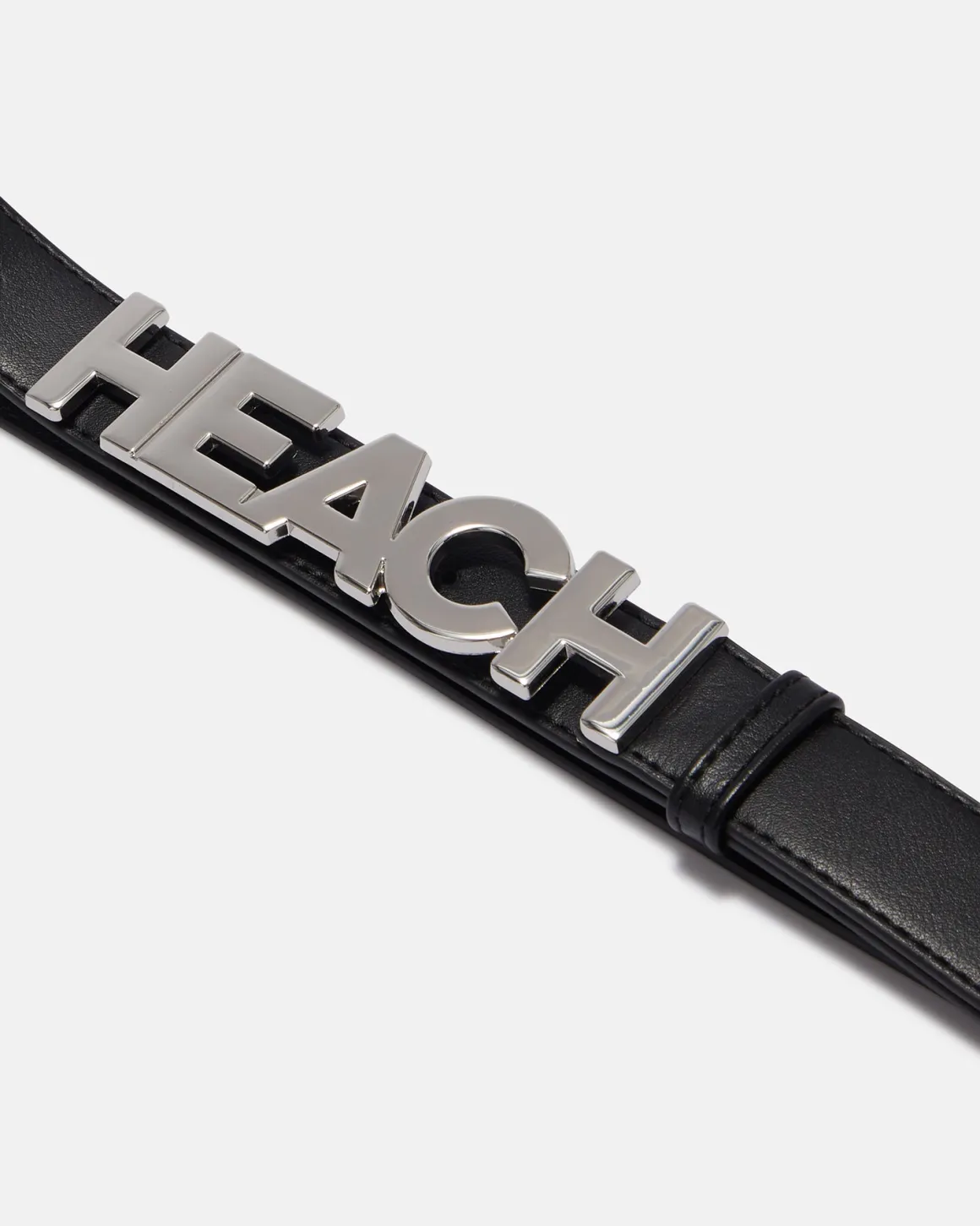 Leather belt with maxi logo