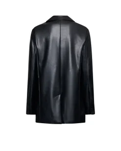 Leather-effect blazer