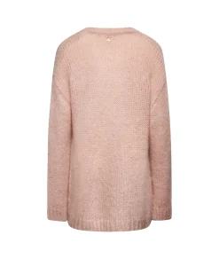 Long cardigan with tone-on-tone buttons