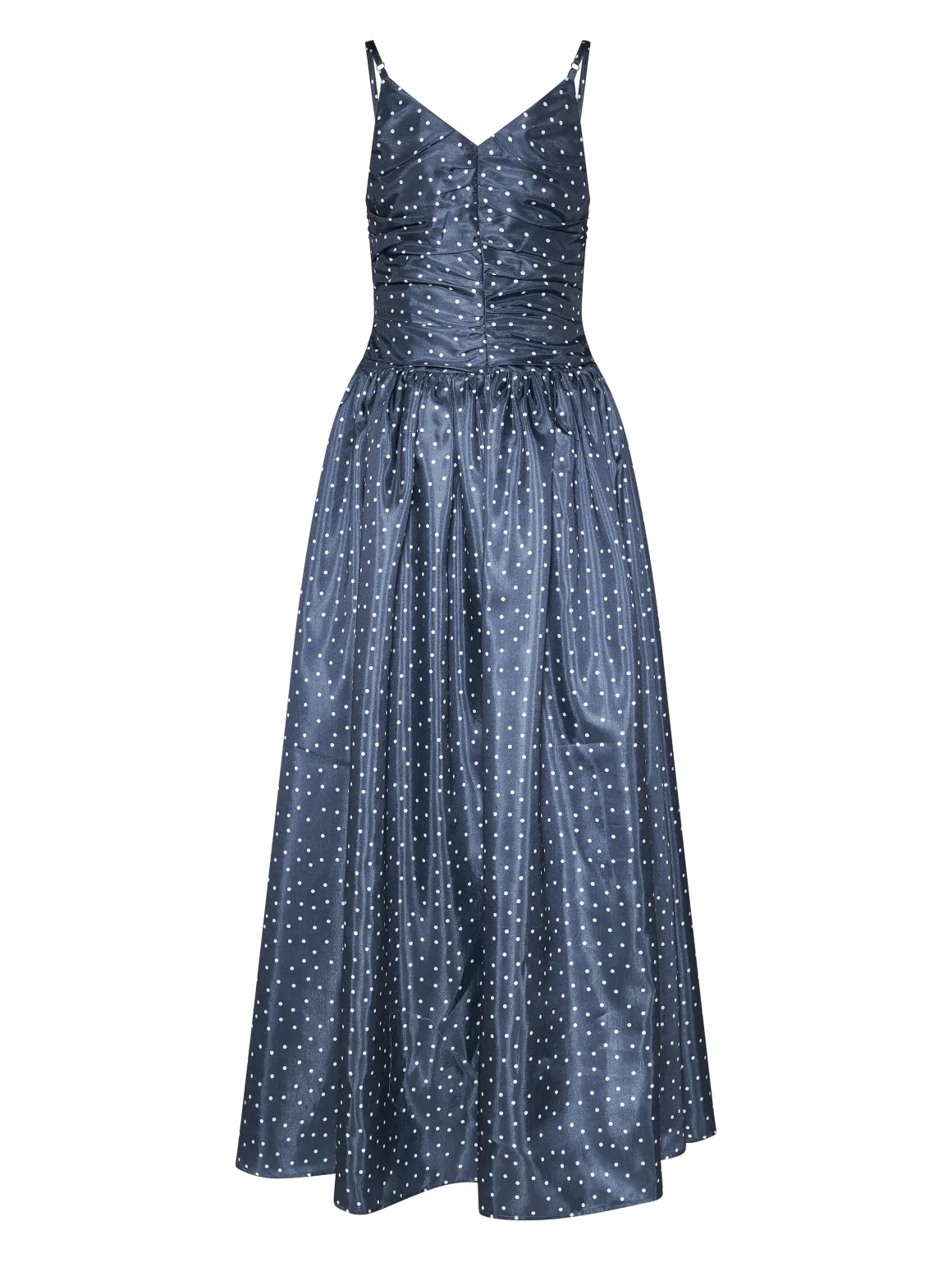 Long dress with graphic pattern and thin straps