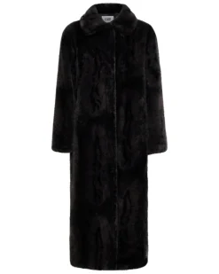 Long fur-effect coat