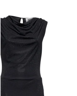 Long one-shoulder dress with drape