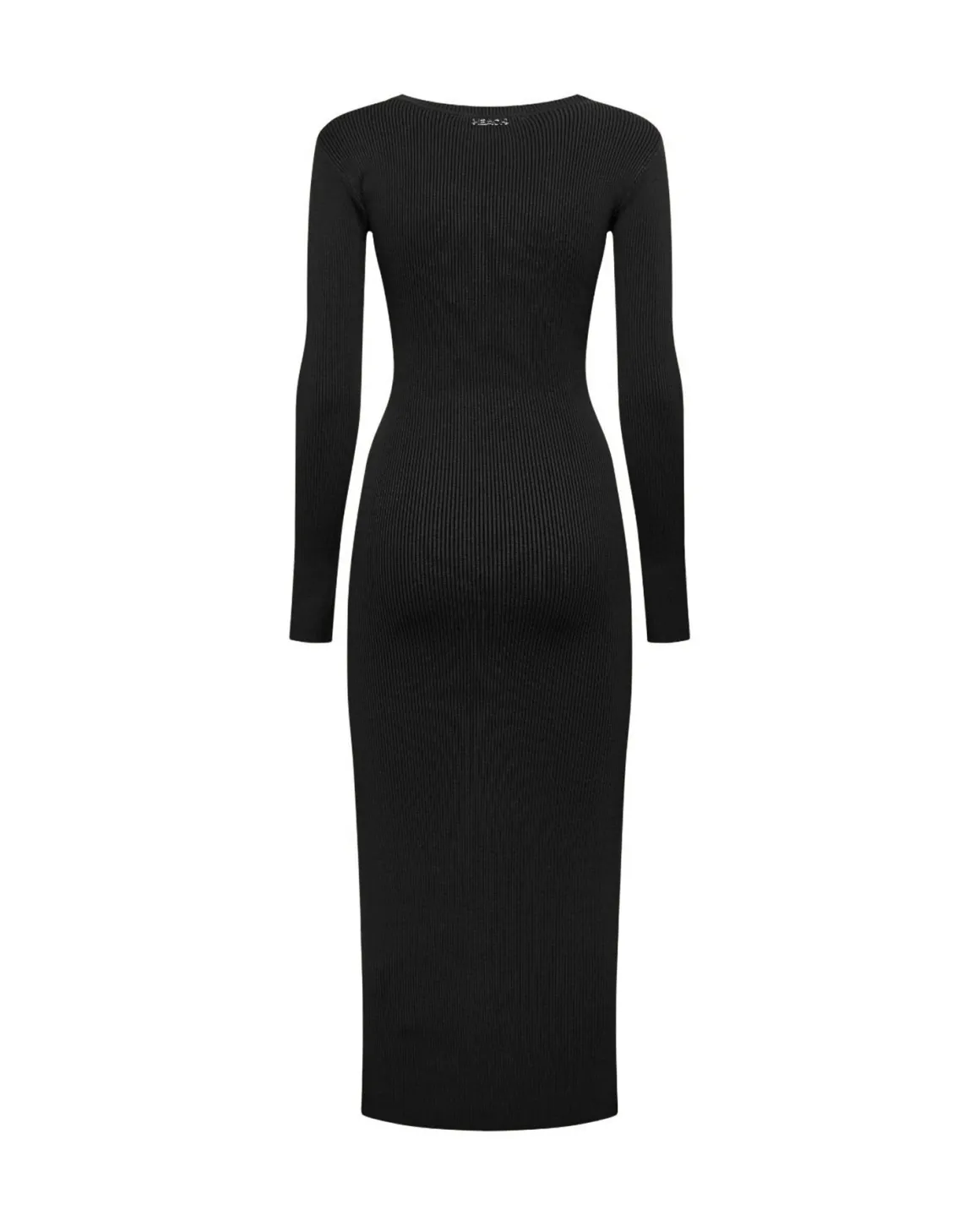 Long ribbed dress with long sleeves