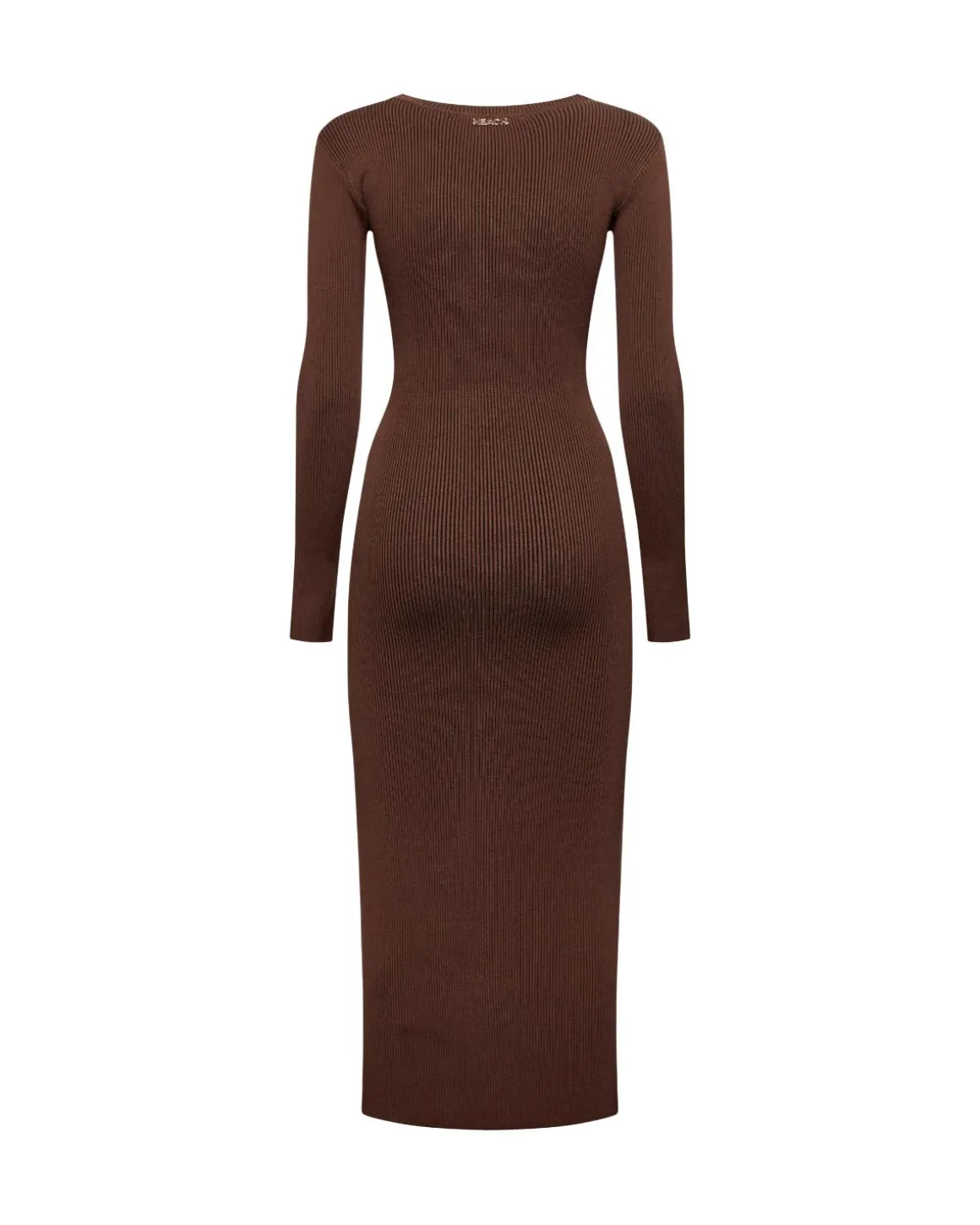 Long ribbed dress with long sleeves