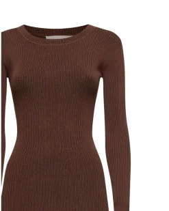 Long ribbed dress with long sleeves