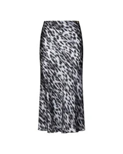 Long skirt with animal print